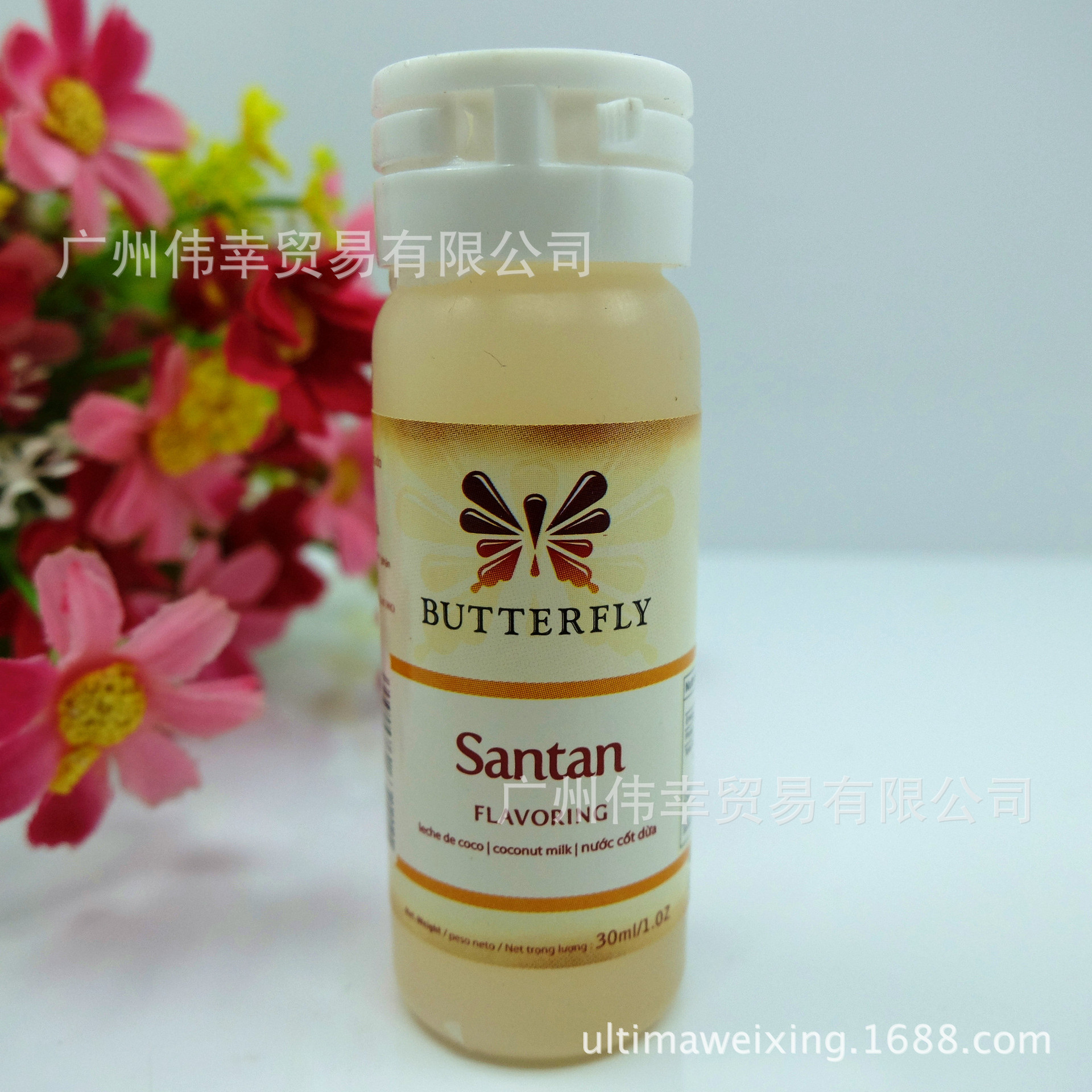 批发原装印尼进口蝴蝶牌santan 纯天然椰子食用香精/色素30ml