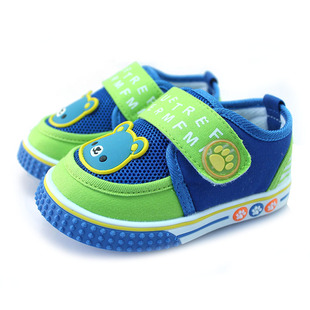 托米福儿春秋透气双网面男女小童鞋防滑卡通熊轻便单童鞋批发8005