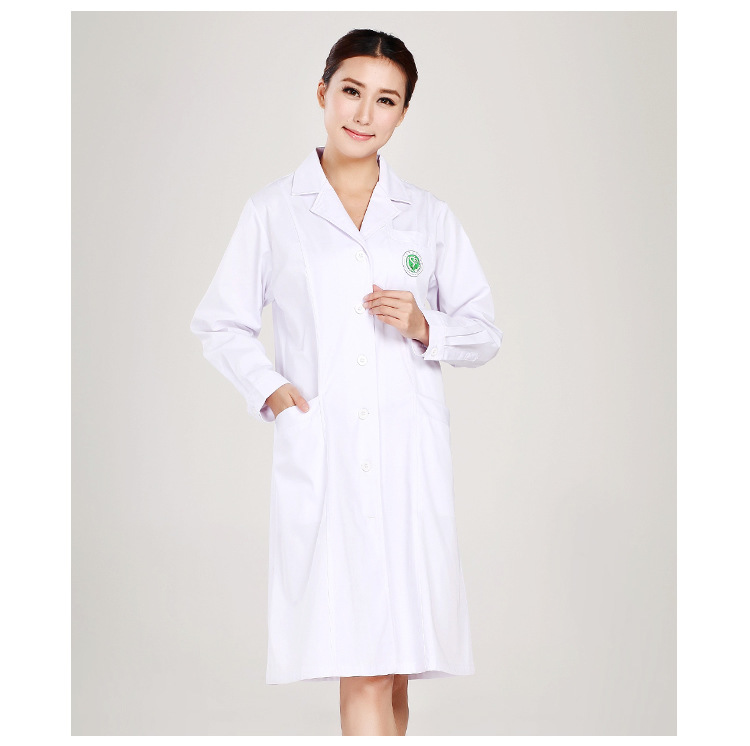丽浦维尔 女款医用长袖白大褂 医生服 医师服 药店实验工作服