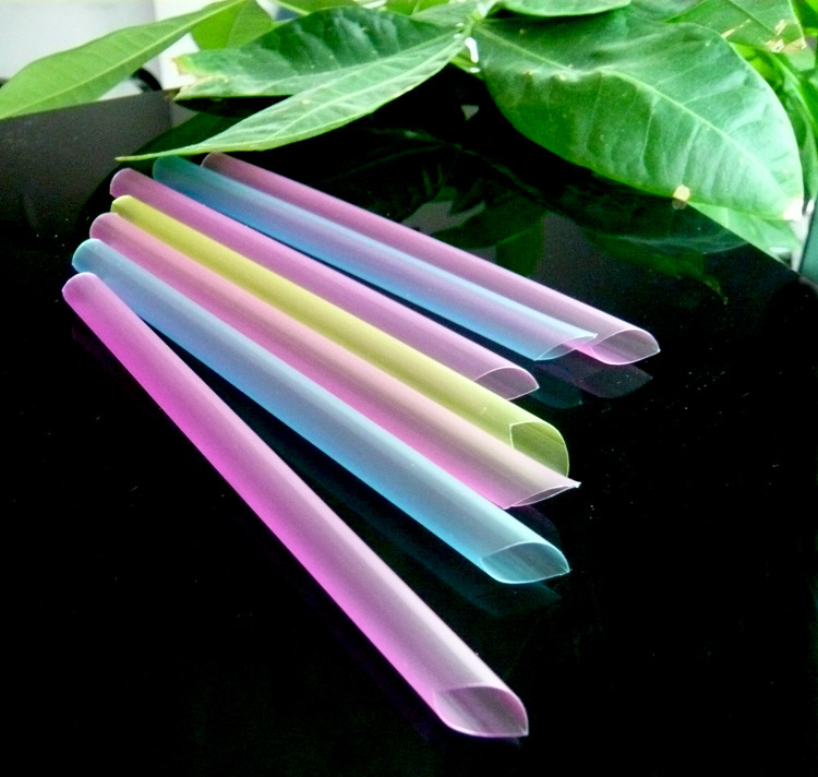 3048厂家直销一次性可插奶茶吸管粗款彩色珍珠奶茶饮料吸管0.