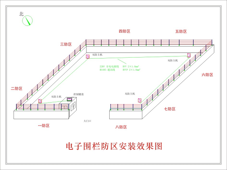 厂家供应东莞电子围栏设备系统安装 小区学校工厂别墅周界防盗