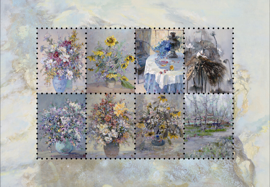 油画 珍藏邮票纪念张 批量定制