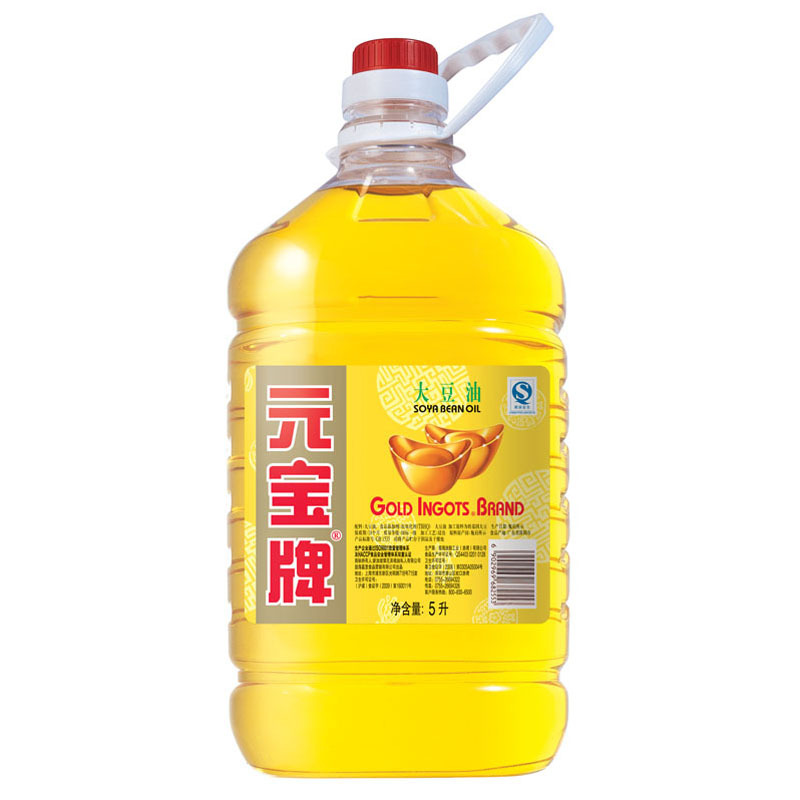 元宝牌大豆油5l 特纯一级大豆油 家用炒菜食用油 炒菜专用色拉油