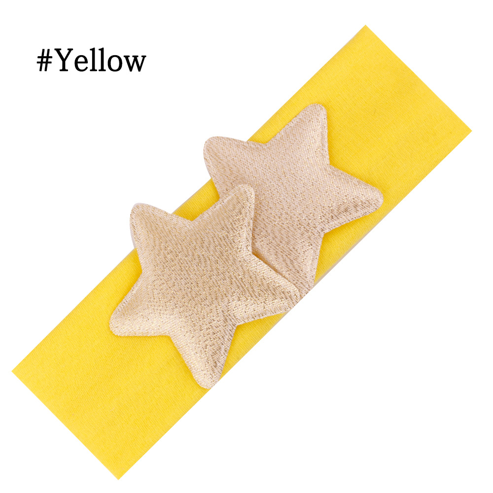 婴儿童韩版女宝宝女童新款小孩发带发饰品五角星星宽棉布头带批发