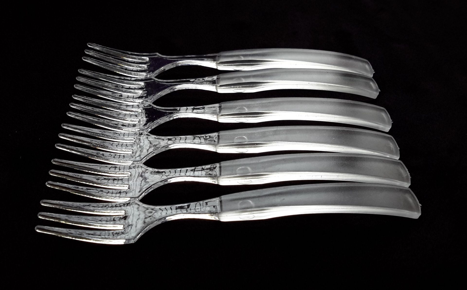 8cm一次性磨砂加厚塑料三齿叉ktv专用水果叉