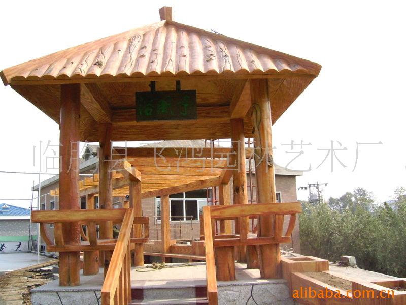 水泥仿古六角凉亭